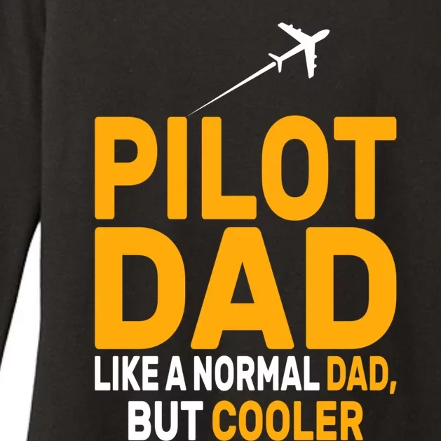 Funny Pilot Art For Dad Pilot Aviation Airplane Humor Pilot Gift Womens CVC Long Sleeve Shirt