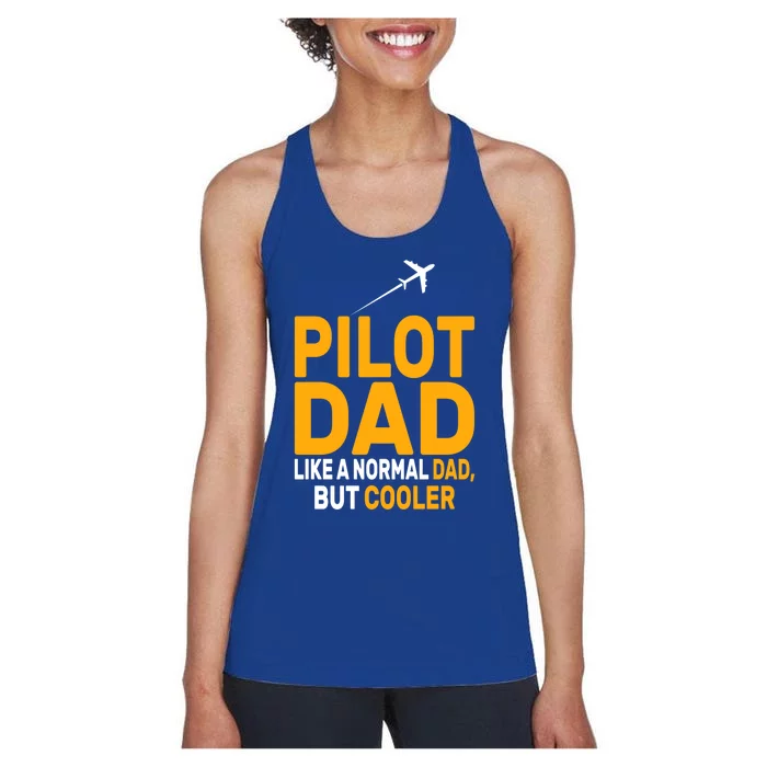 Funny Pilot Art For Dad Pilot Aviation Airplane Humor Pilot Gift Women's Racerback Tank