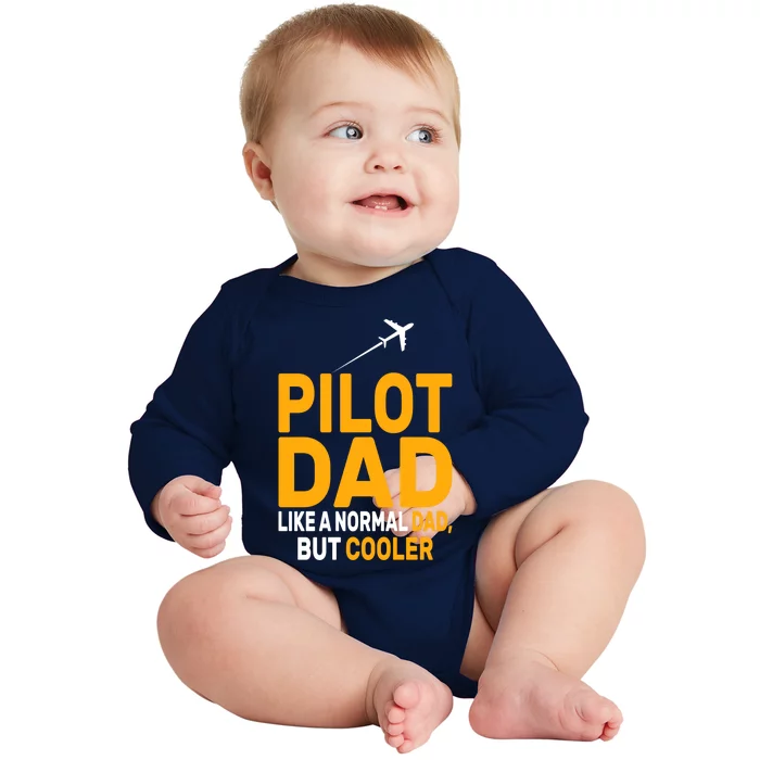 Funny Pilot Art For Dad Pilot Aviation Airplane Humor Pilot Gift Baby Long Sleeve Bodysuit