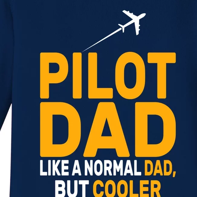 Funny Pilot Art For Dad Pilot Aviation Airplane Humor Pilot Gift Baby Long Sleeve Bodysuit