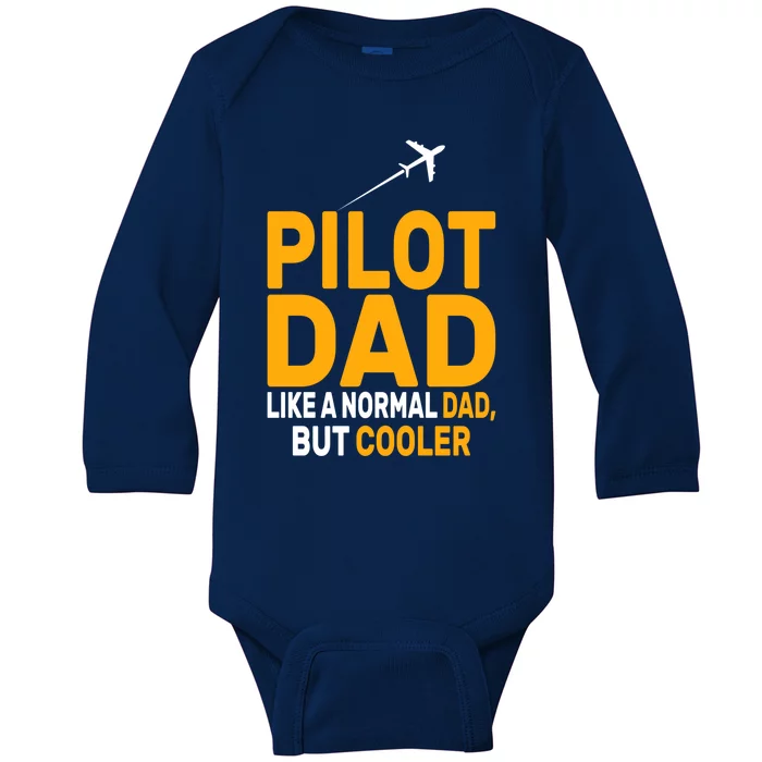 Funny Pilot Art For Dad Pilot Aviation Airplane Humor Pilot Gift Baby Long Sleeve Bodysuit