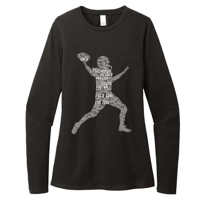 Football Player American Football Womens CVC Long Sleeve Shirt