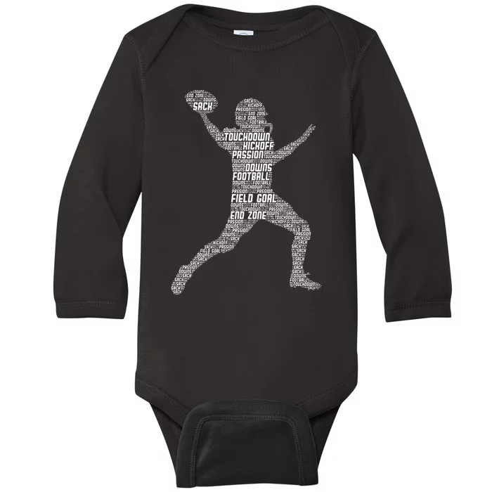 Football Player American Football Baby Long Sleeve Bodysuit