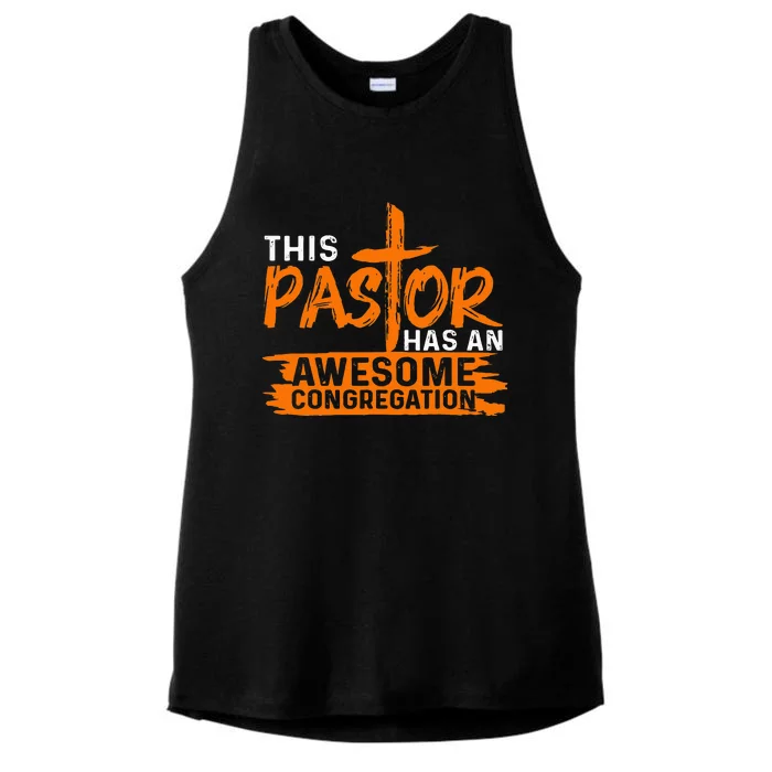 Funny Pastor Appreciation Gift Christian Church Priest Ladies Tri-Blend Wicking Tank