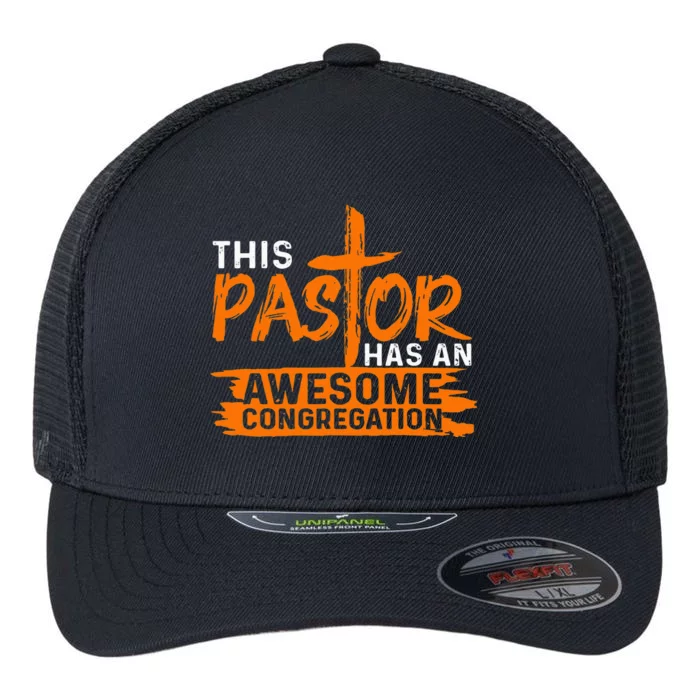 Funny Pastor Appreciation Gift Christian Church Priest Flexfit Unipanel Trucker Cap