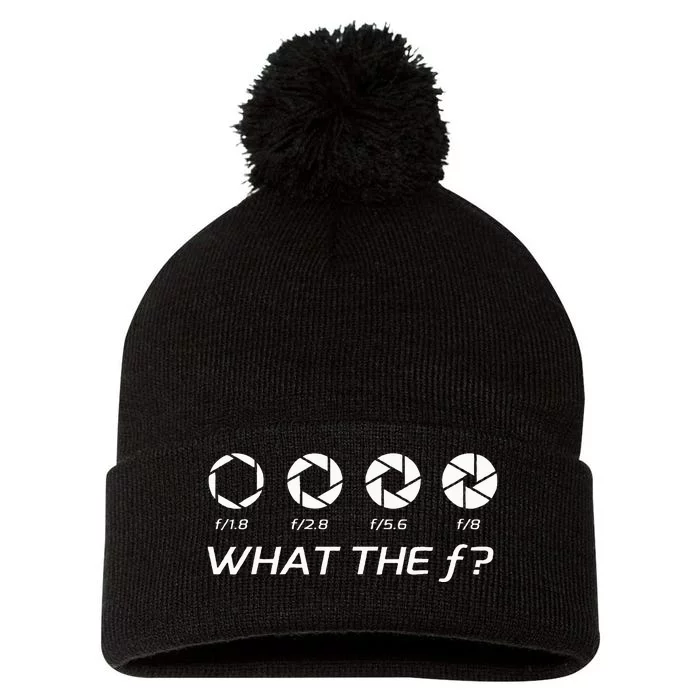 Funny Photography Aperture FStops Pom Pom 12in Knit Beanie