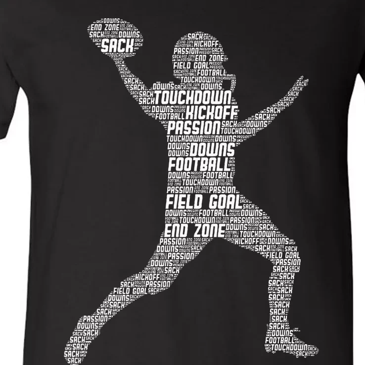 Football Player American Football V-Neck T-Shirt