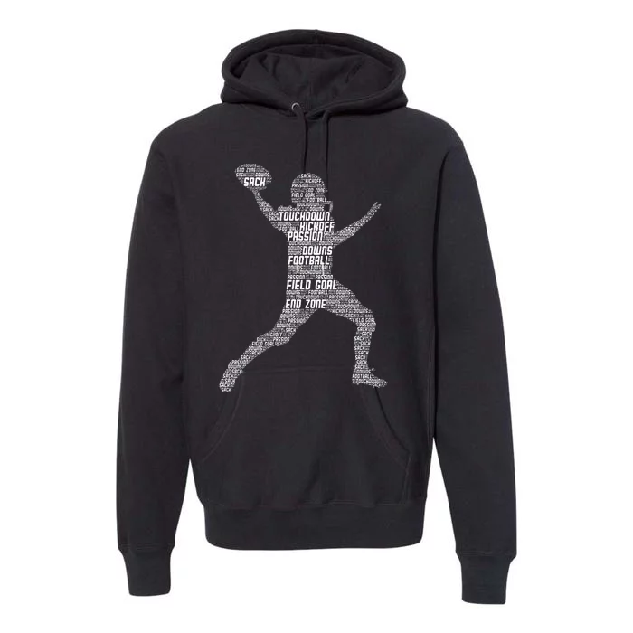 Football Player American Football Premium Hoodie