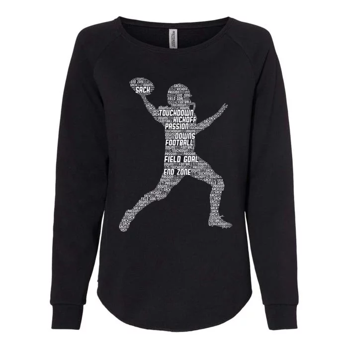 Football Player American Football Womens California Wash Sweatshirt