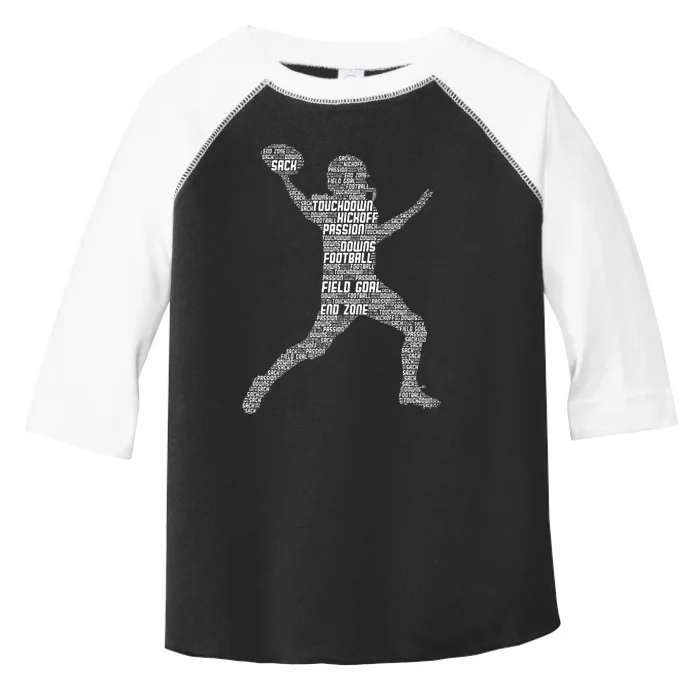 Football Player American Football Toddler Fine Jersey T-Shirt