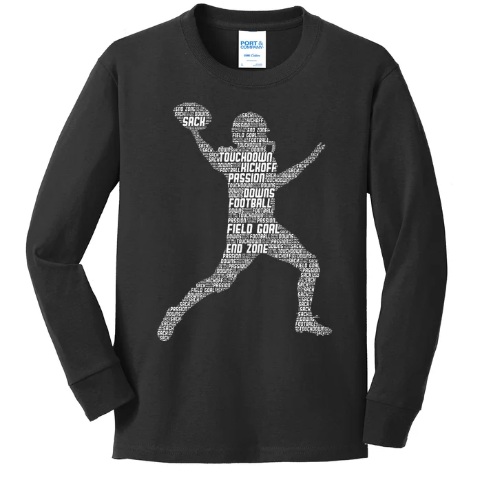 Football Player American Football Kids Long Sleeve Shirt