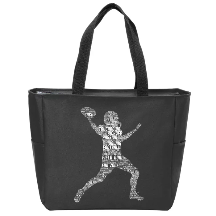 Football Player American Football Zip Tote Bag