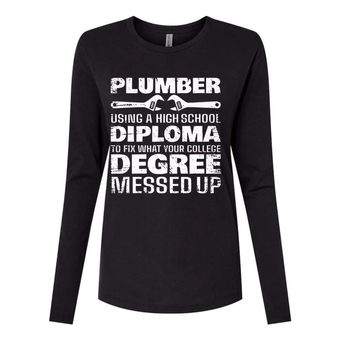 Funny Plumber Art For  Pipefitter Pipe Plumber Womens Cotton Relaxed Long Sleeve T-Shirt