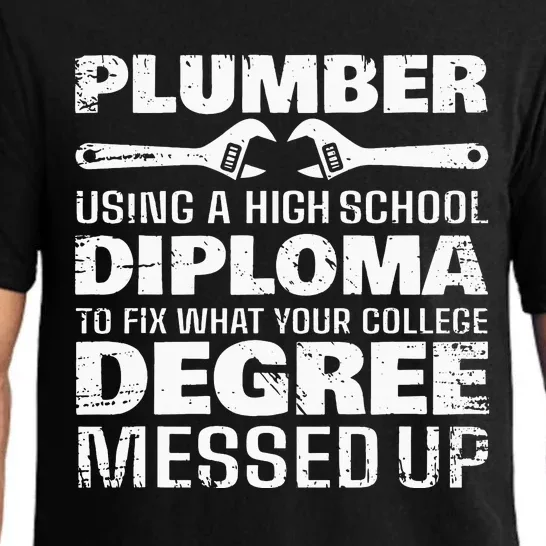 Funny Plumber Art For  Pipefitter Pipe Plumber Pajama Set