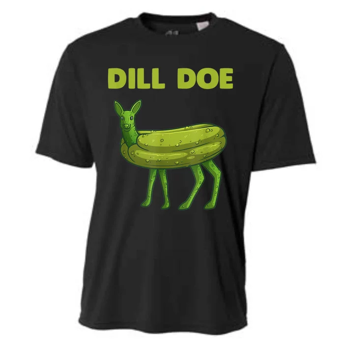 Funny Pickle Art Gift Dill Doe Deer Green Dill Cooling Performance Crew T-Shirt