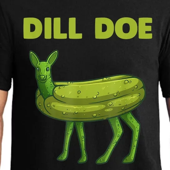 Funny Pickle Art Gift Dill Doe Deer Green Dill Pajama Set