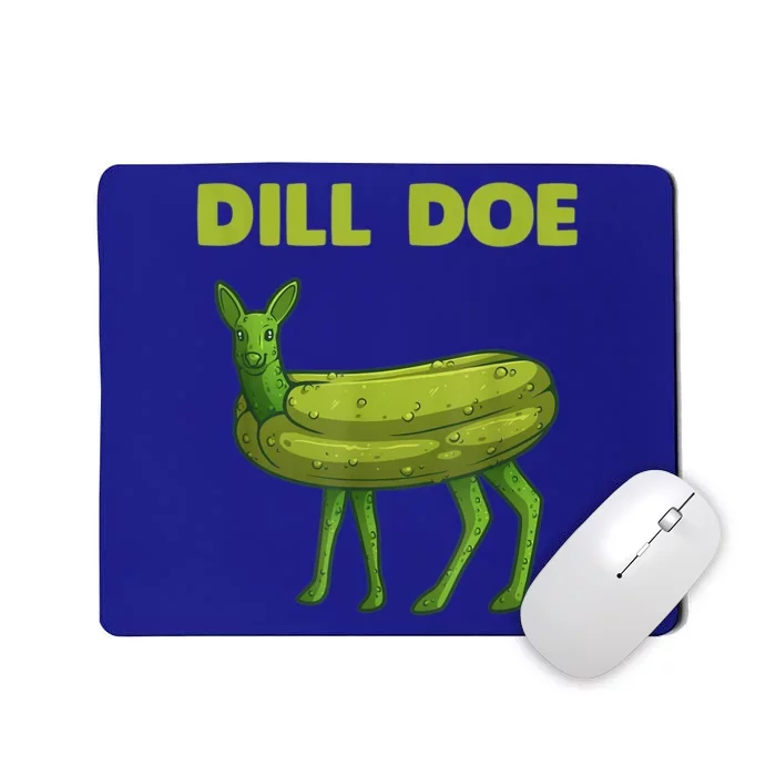 Funny Pickle Art Gift Dill Doe Deer Green Dill Mousepad