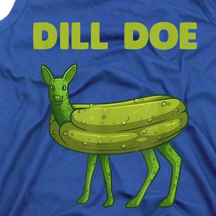 Funny Pickle Art Gift Dill Doe Deer Green Dill Tank Top