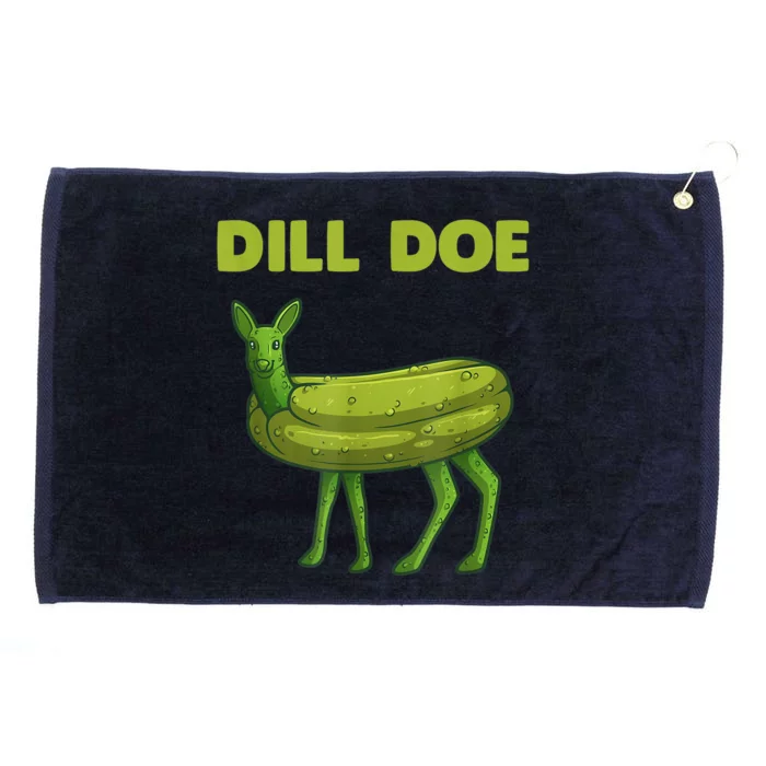 Funny Pickle Art Gift Dill Doe Deer Green Dill Grommeted Golf Towel