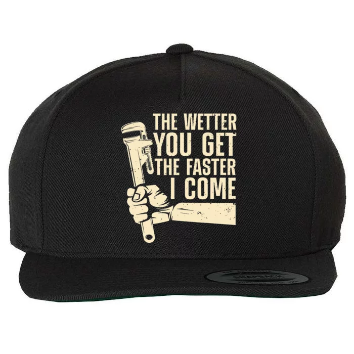 Funny Plumber Art For  Steamfitter Plumbing Wool Snapback Cap