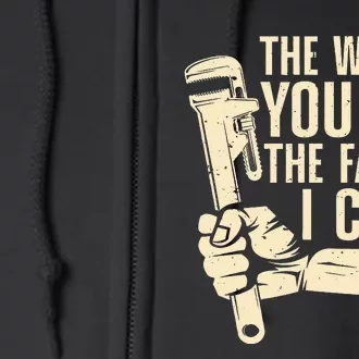 Funny Plumber Art For  Steamfitter Plumbing Full Zip Hoodie