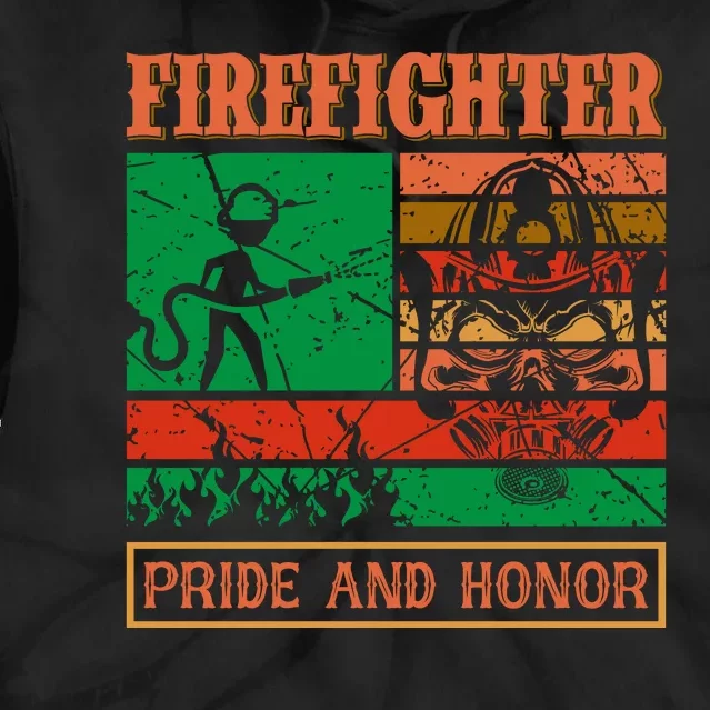 Firefighter Pride And Honor Tie Dye Hoodie