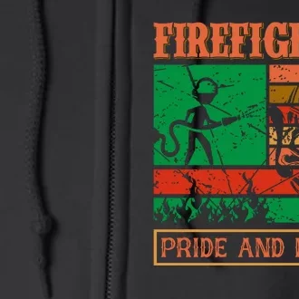 Firefighter Pride And Honor Full Zip Hoodie