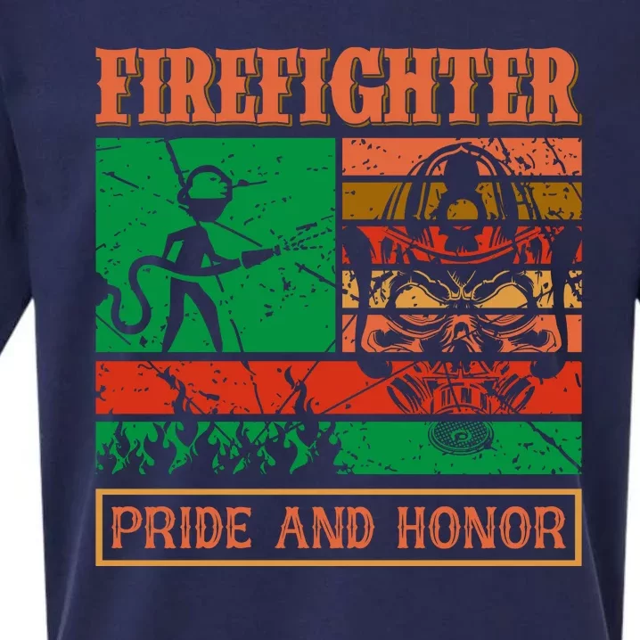 Firefighter Pride And Honor Sueded Cloud Jersey T-Shirt