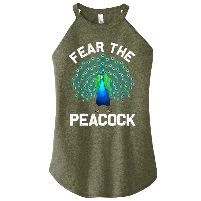 Funny Peacock Art For Women Colorful Peacock Bird Lover Women’s Perfect Tri Rocker Tank