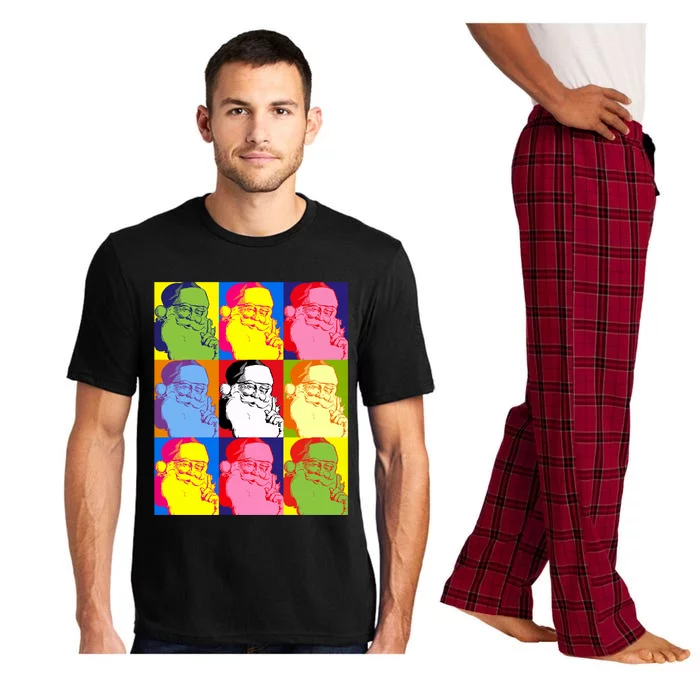 Funny Pop Art Poster Style Santa Christmas Gift Pajama Set