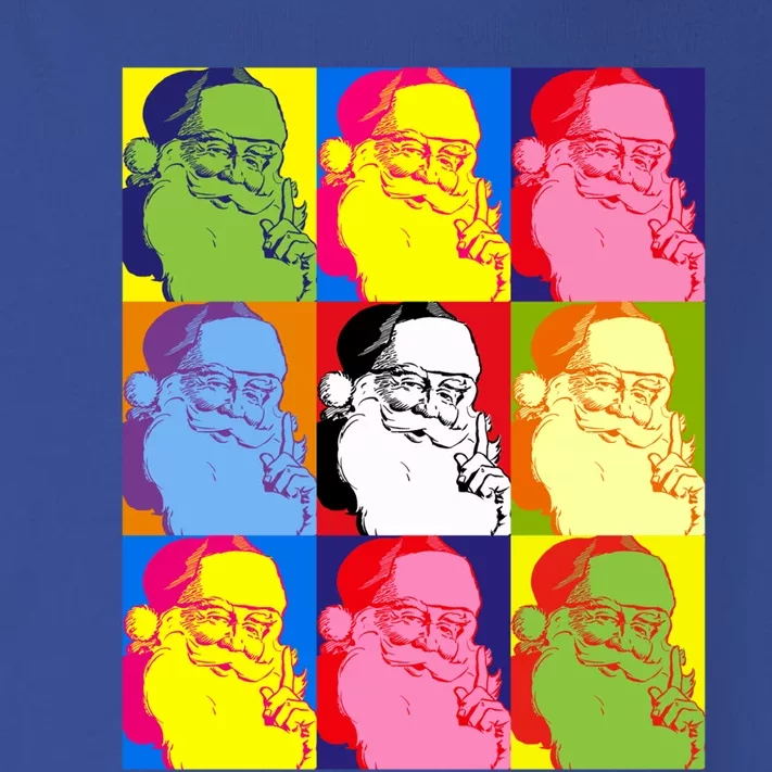 Funny Pop Art Poster Style Santa Christmas Gift Toddler Long Sleeve Shirt