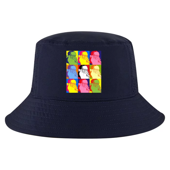 Funny Pop Art Poster Style Santa Christmas Gift Cool Comfort Performance Bucket Hat