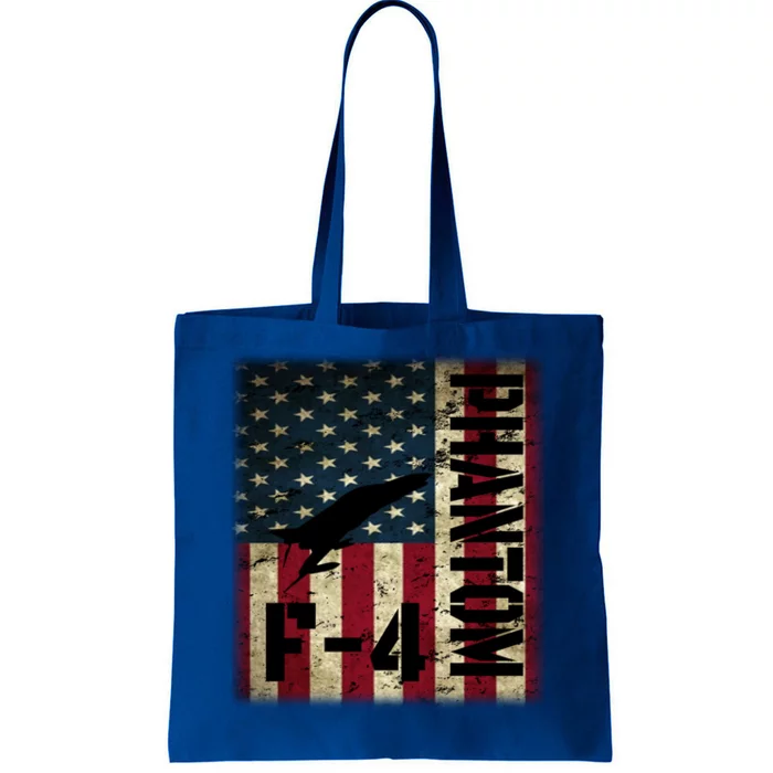 F4 Phantom American Flag Fighter Jet Pilot Patriotic Dad Cute Gift Tote Bag