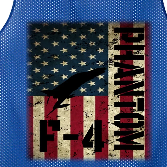 F4 Phantom American Flag Fighter Jet Pilot Patriotic Dad Cute Gift Mesh Reversible Basketball Jersey Tank