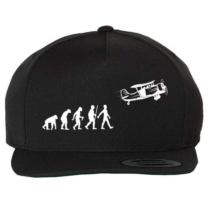 Funny Pilot Art For Airplane Pilot Aviation Lovers Wool Snapback Cap