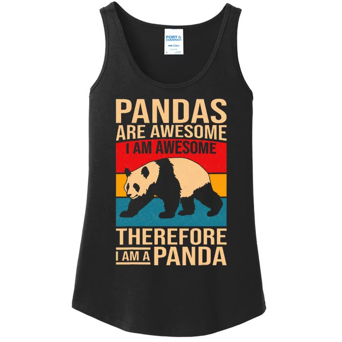 Funny Panda Art For Pandas Are Awesome Ladies Essential Tank