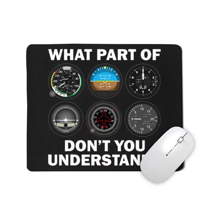 Funny Pilot Art Men Women Aviation Airline Pilot Instruments Mousepad