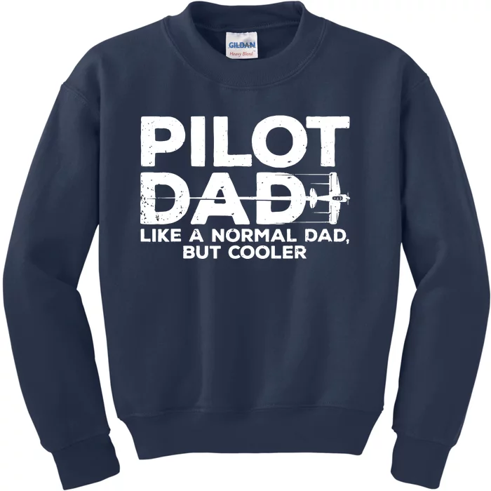 Funny Pilot Art For Dad Men Aviation Airplane Aircraft Pilot Kids Sweatshirt