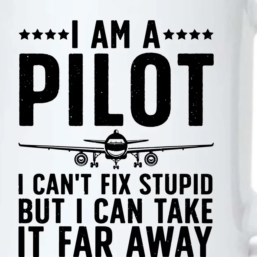 Funny Pilot Art For Men Women Aircraft Themed Airplane Pilot Black Color Changing Mug