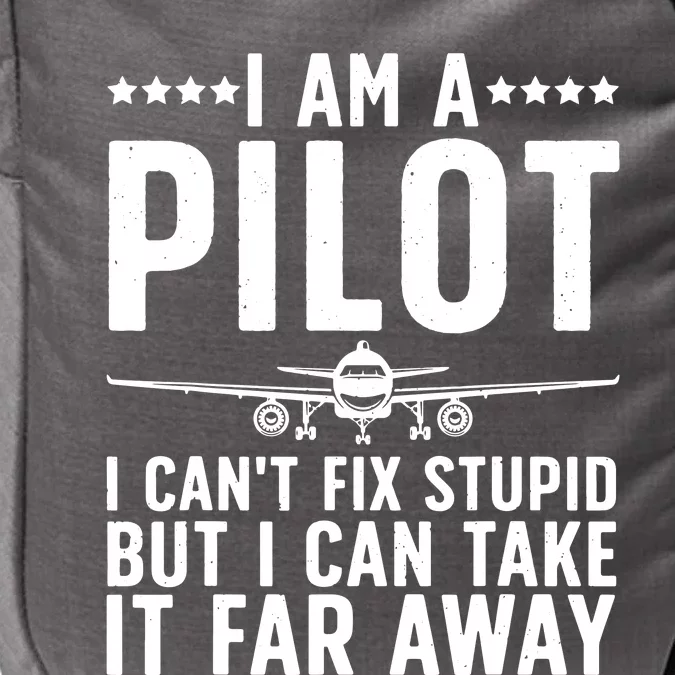 Funny Pilot Art For Men Women Aircraft Themed Airplane Pilot Impact Tech Backpack