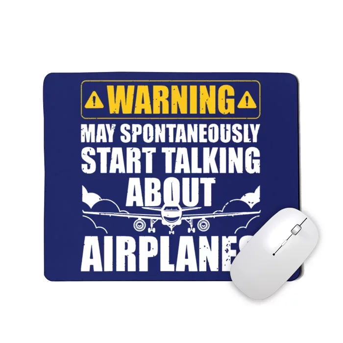 Funny Pilot Art For Men Women Aviation Pilot Airplane Lovers Mousepad