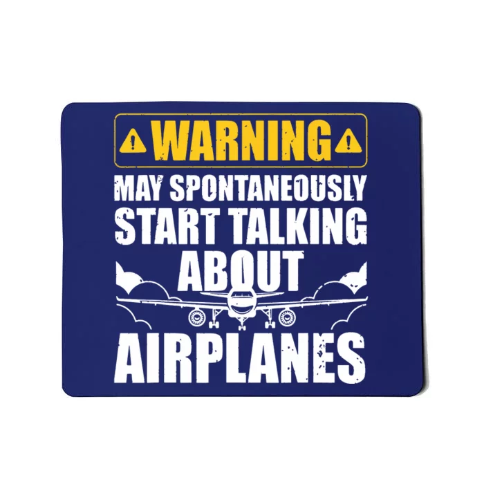 Funny Pilot Art For Men Women Aviation Pilot Airplane Lovers Mousepad