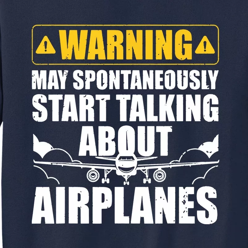 Funny Pilot Art For Men Women Aviation Pilot Airplane Lovers Tall Sweatshirt