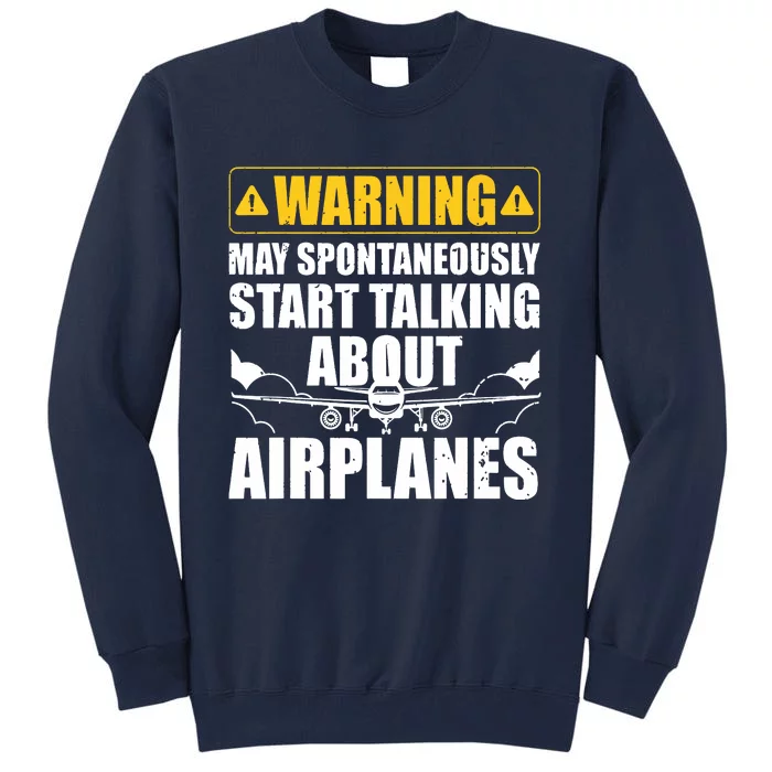 Funny Pilot Art For Men Women Aviation Pilot Airplane Lovers Tall Sweatshirt