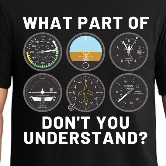 Funny Pilot Art Men Women Aviation Airline Pilot Instruments Pajama Set