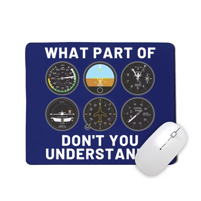 Funny Pilot Art Men Women Aviation Airline Pilot Instruments Mousepad