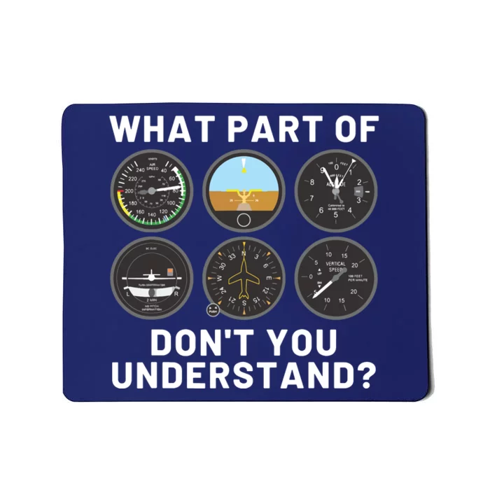 Funny Pilot Art Men Women Aviation Airline Pilot Instruments Mousepad