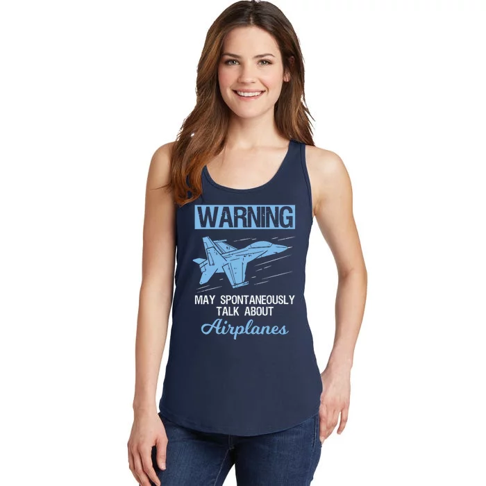 Funny Pilot Aviation Jet Fighter Aeroplane Plane Ladies Essential Tank