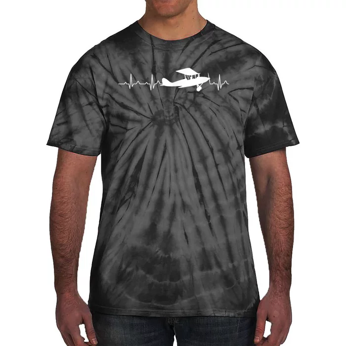 Flying Pilot , Aviation Heartbeat Tie-Dye T-Shirt