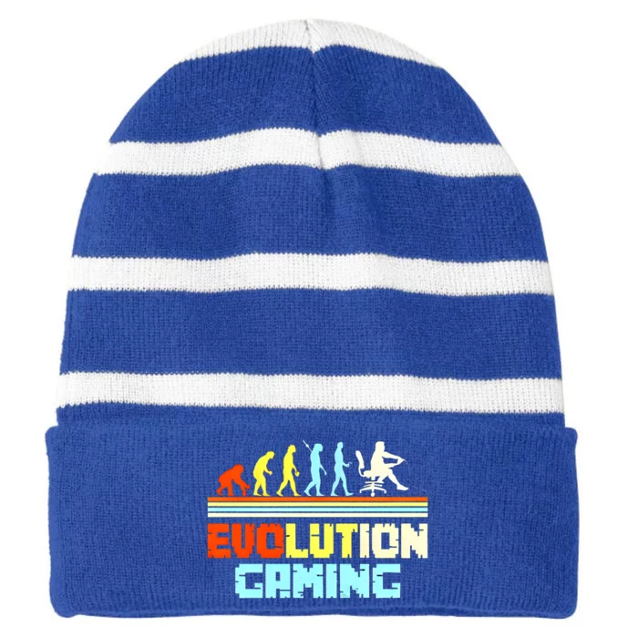 Funny Pc And Video Gamers Gift Striped Beanie with Solid Band